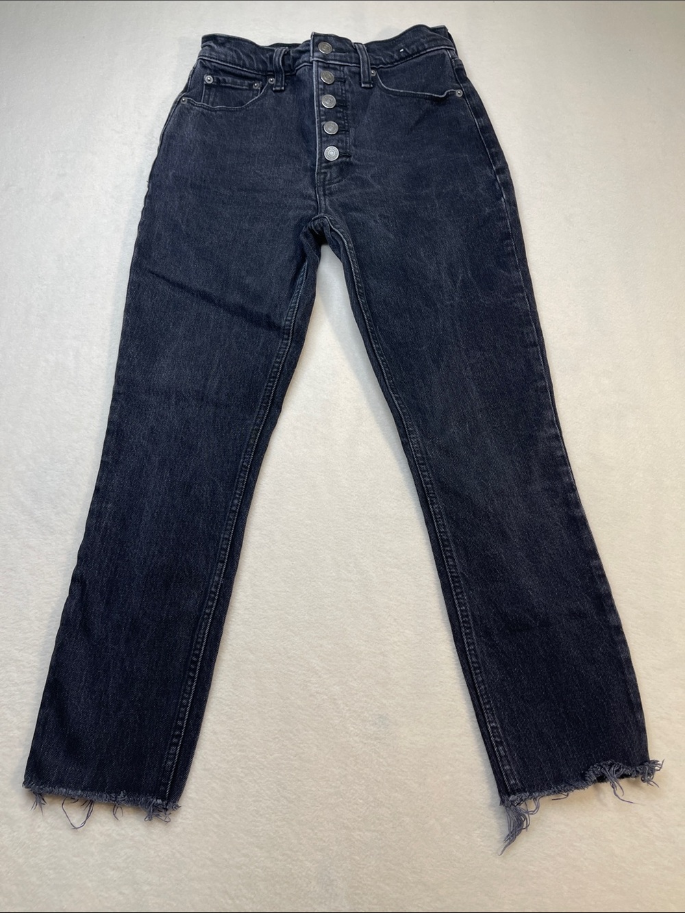 Abercrombie & Fitch HIGH RISE Black SKINNY Button-Fly Jeans WOMENS SIZE 0 /25